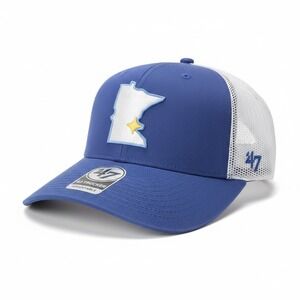 '47 Brand Minnesota 10000 Lakes Trucker Hat Mesh Snapback Blue Adjustable‎ Cap